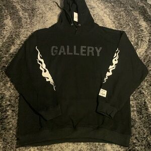 Gallery Dept Flames DEPT. Black Pullover Hoodie Men’s Size Large